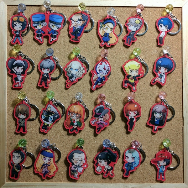 Persona 5 Acrylic Charms - 24 Keychain Set of Phantom Thieves + Confidants + Shiho and Lavenza