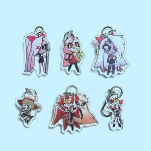 Hazbin Hotel Acrylic Charms (Charlie, Vaggie, Lucifer)