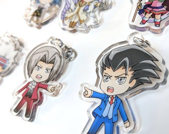 Phoenix Wright Acrylic Charms(Phoenix, Miles, Sayuta, Rayfa, Godot, Franziska)