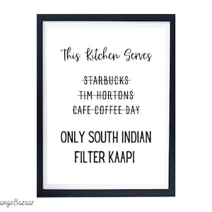 Indian Filter Coffee art, South Indian Kaapi, coffee wall art for home, kitchen, restaurant cafe decor, printable digital art by MangoBazaar