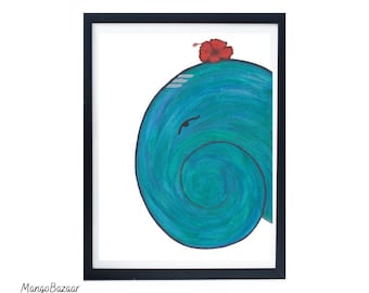Ganesha Art Print, Hindu Diwali Decor, Yoga Studio (Digital Download)