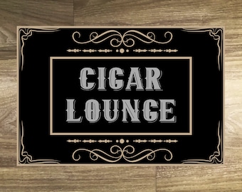 Letrero metálico personalizado para salón de puros: decoración VIP personalizada para bar