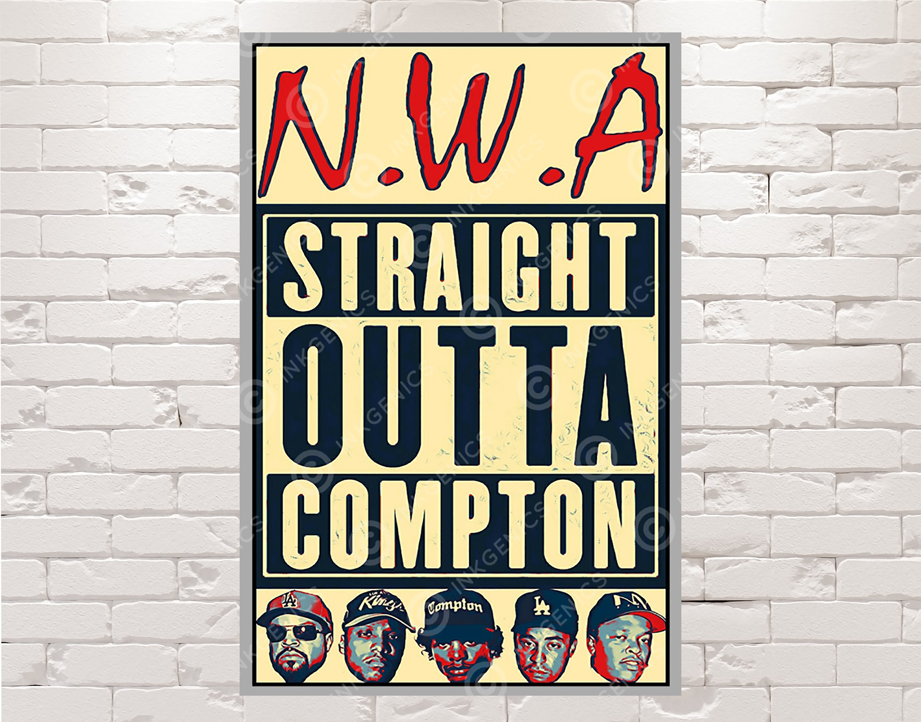 Metal Sign Nwa Straight Outta Compton Hip Hop Music Etsy