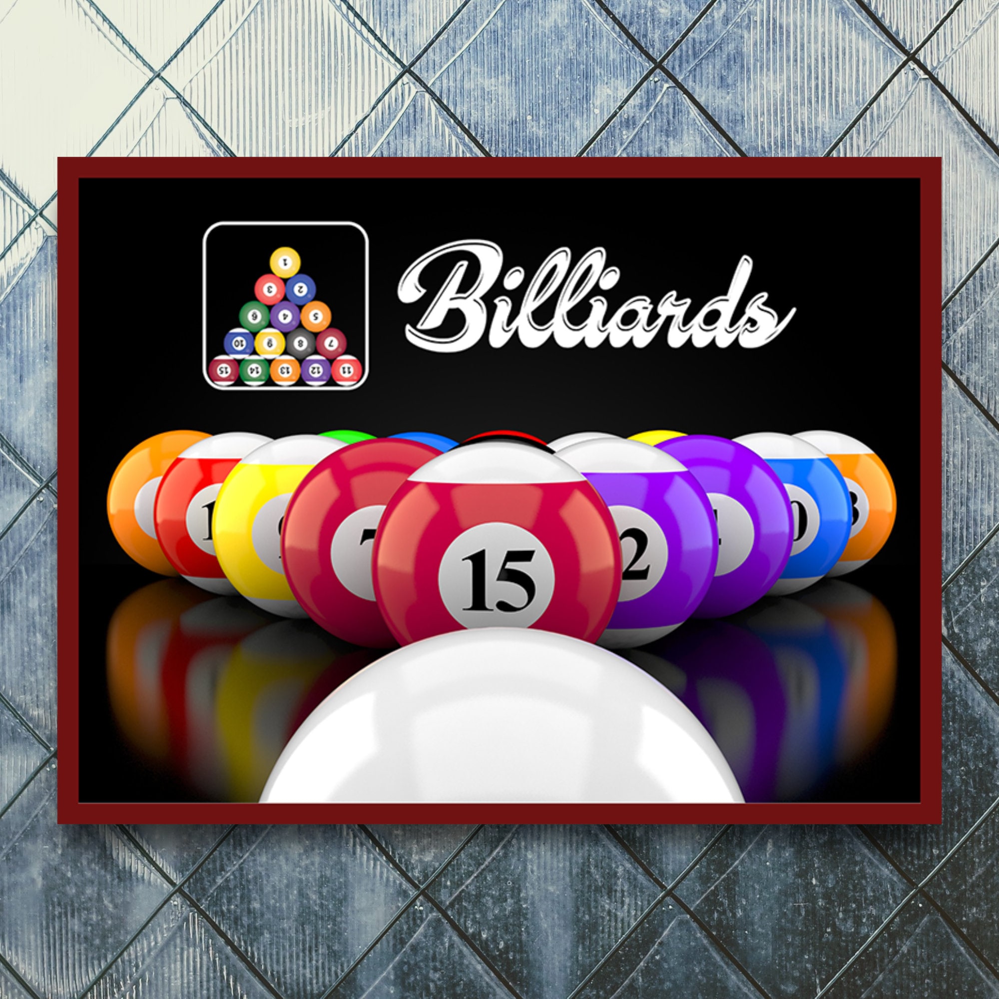 SALE【ART】銀河鉄道Wサムホール 8 Ball Pool Metal Sign: Billiards Wall Art, Man Cave Decor - Etsy