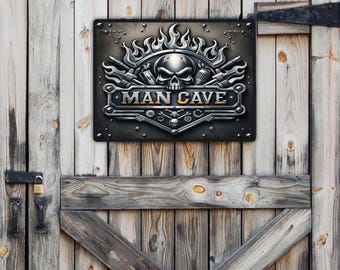 Mancave Sign for Garage - Vintage Man Cave Decor Xmas Gifts for Him