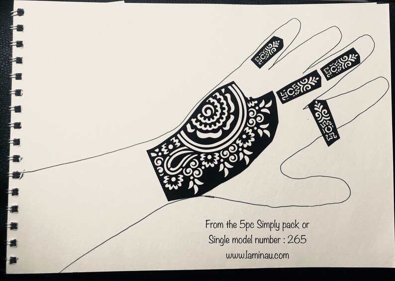 10 Henna stencils kit package Etsy