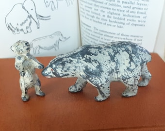 Vintage Polar Bear and Cub (Taylor & Barrett) - Zoo Hollow-cast Lead Toys