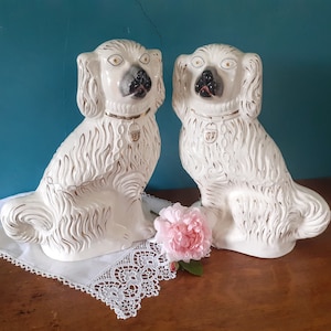 Impressive Victorian 15&quot; Staffordshire Flatback Dogs