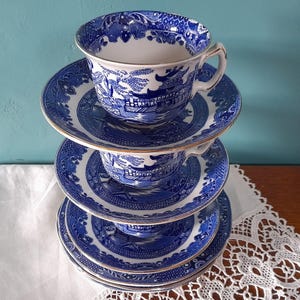 Burleigh Ware Willow Saucer - Etsy