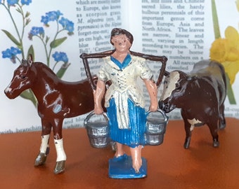 Anciens Clapiers à Lapins Miniature Britains - Plomb Peint - Échelle 1:32 - La Ferme