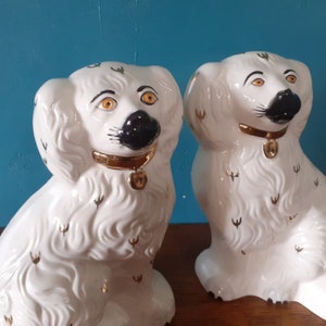 Mid-century Staffordshire 8" Wally Dogs - Royal Doulton Spaniels - 1378-5