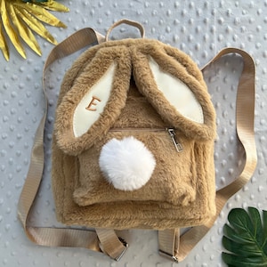 Personalised Bunny Plush Backpack Custom Bunny Bag Kids Backpack Embroidered for Children Bunny Plushie Backpack for Toddler Etsy