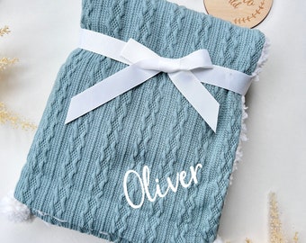 Coperta per bambini personalizzata, coperta ricamata, regalo per baby shower per i nuovi genitori