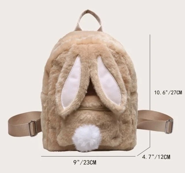 Personalised Bunny Plush Backpack Custom Bunny Bag Kids 