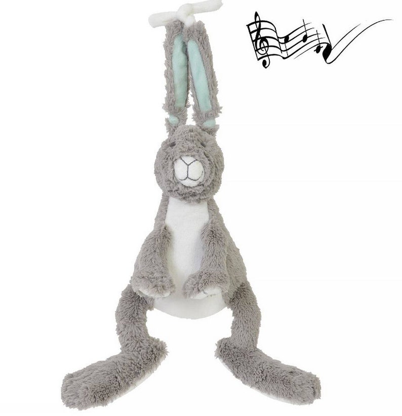 Personalised Musical Bunny Rabbit Soft Toy Newborn Gift Etsy