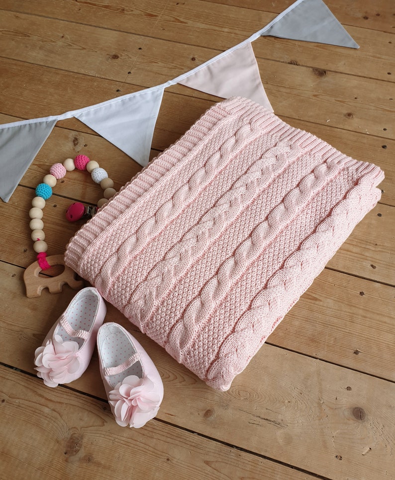 etsy knitted baby blankets