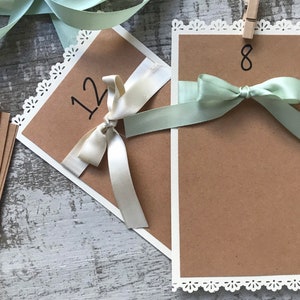 Cartoncini per tableau de mariage con nomi degli invitati, per matrimonio, battesimo, comunione - stile pizzo