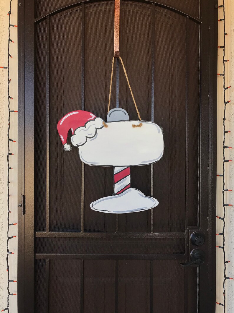 North Pole Door Hanger Santa Stop Here Door Hanger Santa Door Hanger Christmas Door Hanger