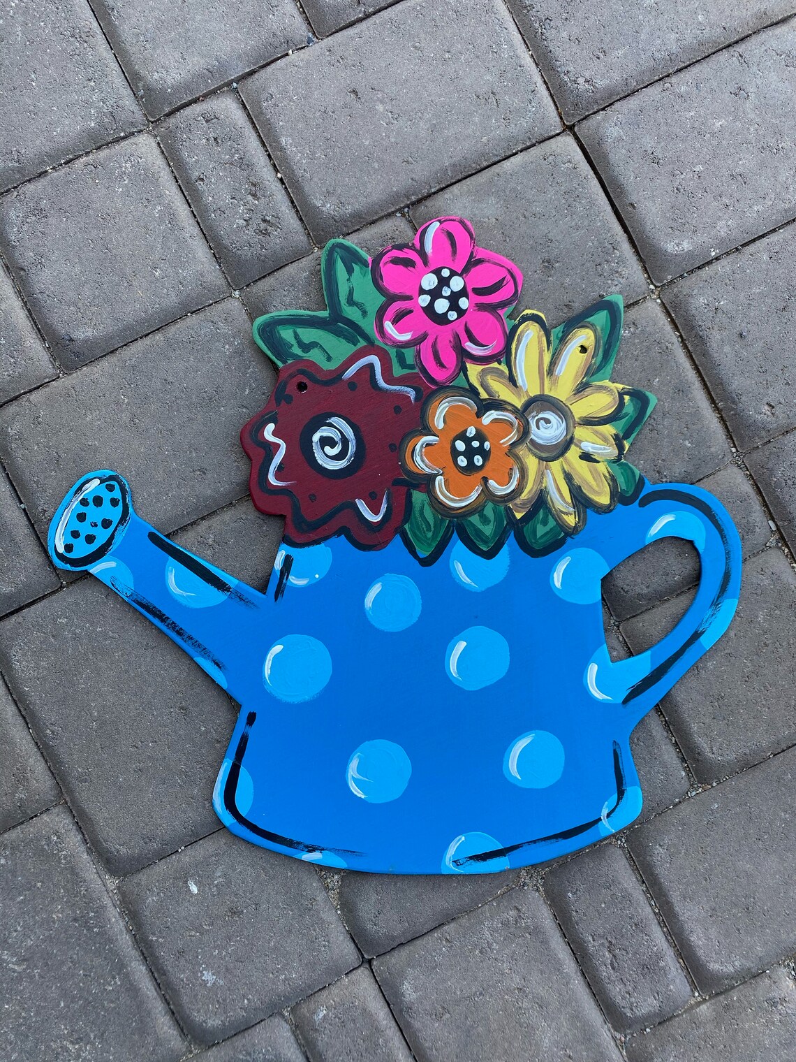 Watering Can Door Hanger Spring Door Hanger Summer Door Etsy