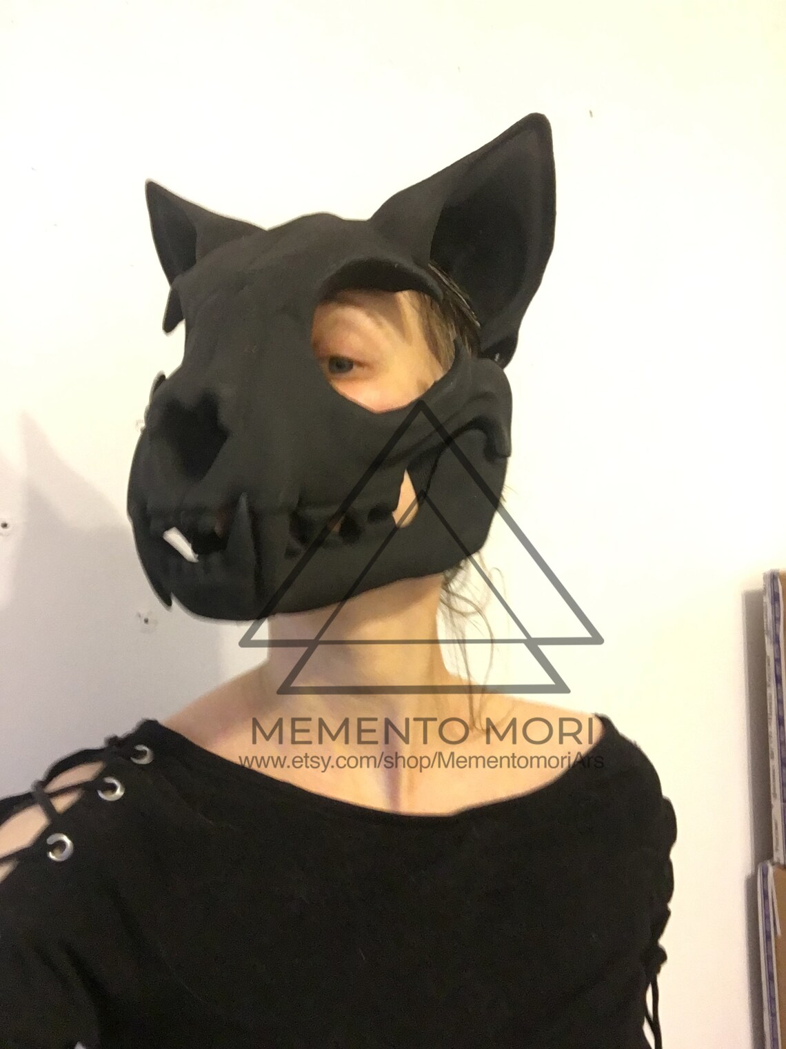 Movable Cat Skull Mask / Cat Skull Moving Jaw Macabre Mask Etsy