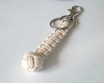 Bosun's key ring with carabiner and ring