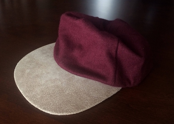 Vintage Beaver Canoe Burgundy and Tan Baseball Hat
