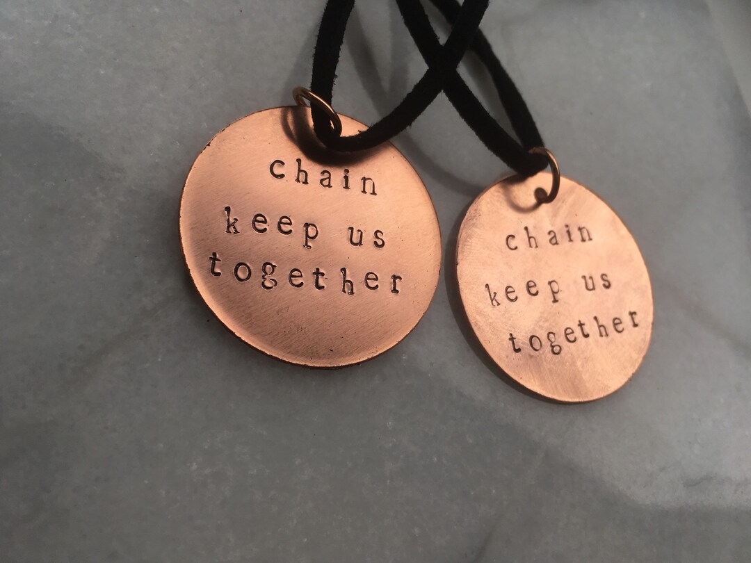 Fleetwood Mac Chain Keep Us Together Pendant Copper Silver Etsy UK