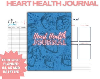 Heart Health Journal: Printable Planner (A4, A5, US Letter)