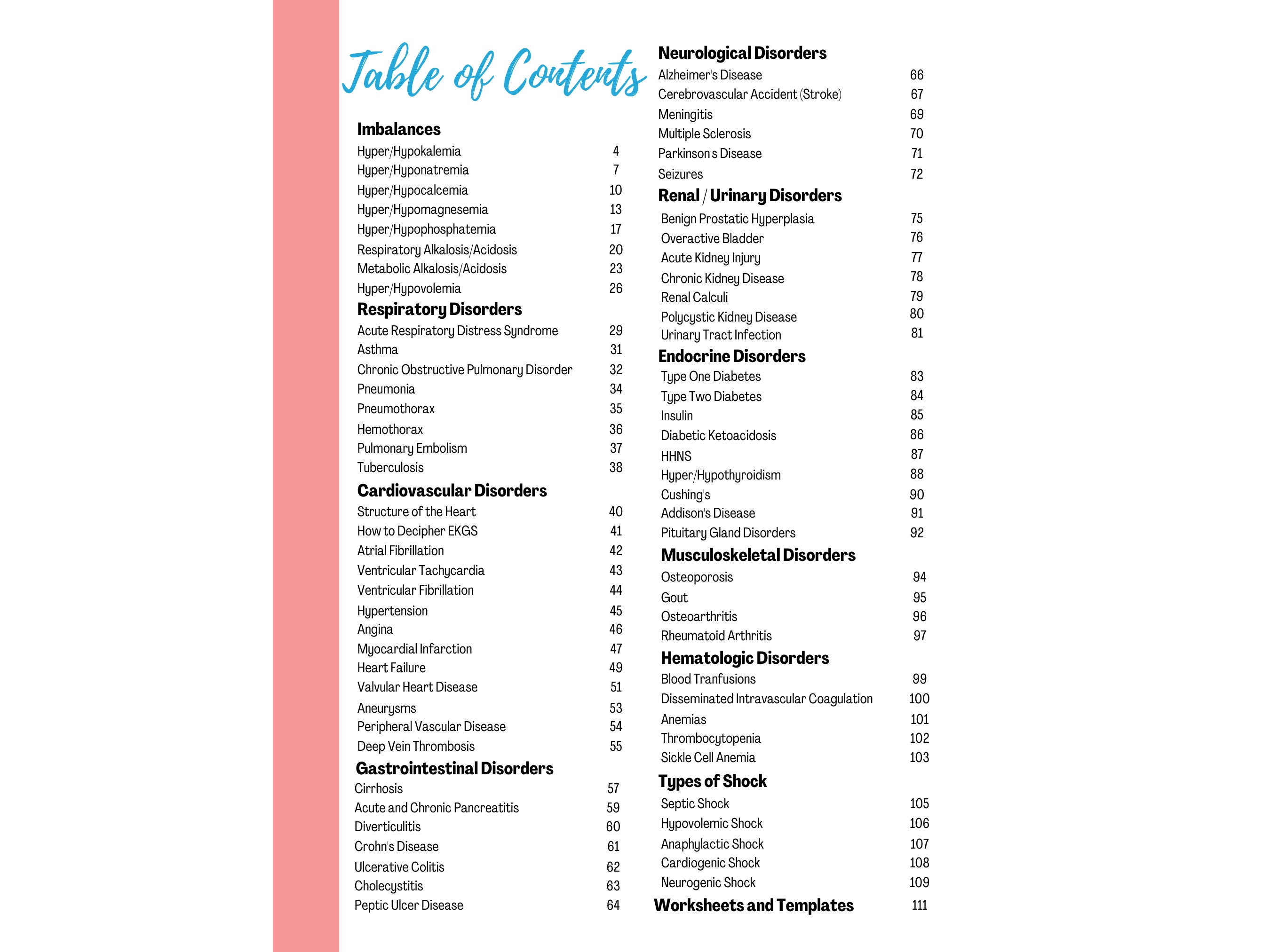 Nursing School Study Guide: Med Surg Notes (printable) - Etsy