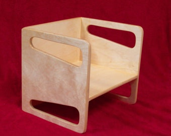 Montessori Large Cube Chair or Montessori Cube Table for Infant toddler preschool kids