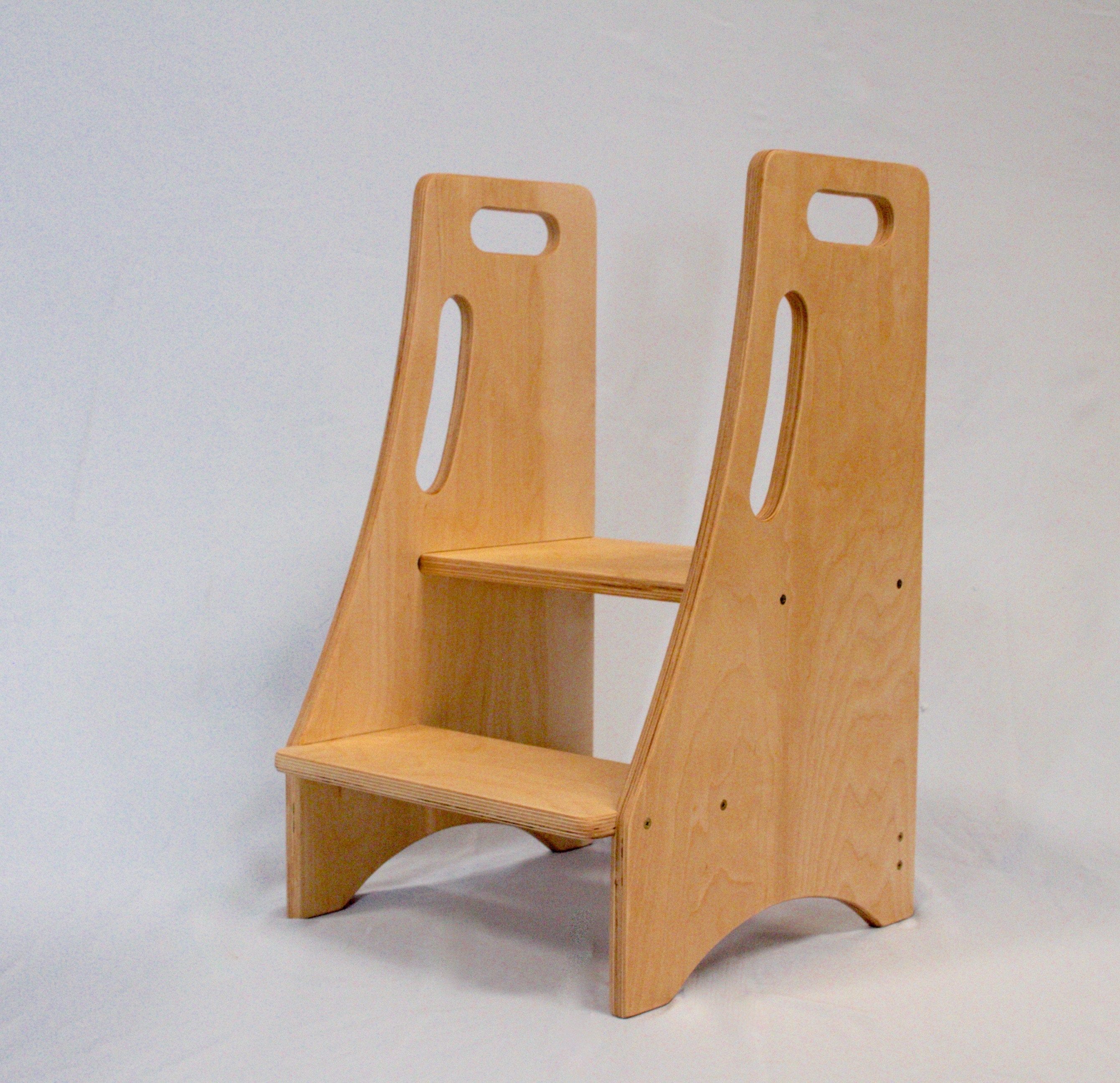 Tabouret d'étape Pour Tout-Petits - Tabouret Adultes, Tabouret de Marche Réglable en Bois Les Tout-P