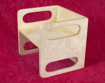 Montessori Cube Chair, Toddler Weaning Cube Chair, Handmade in the USA