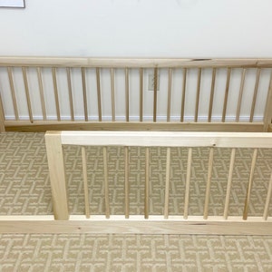 Montessori Floor Bed with Rails, Toddler Bed, Montessori Bed, Handmade in the USA image 5