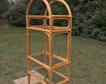 Vintage McGuire Etarage with twisted Rattan and 4 shelves
