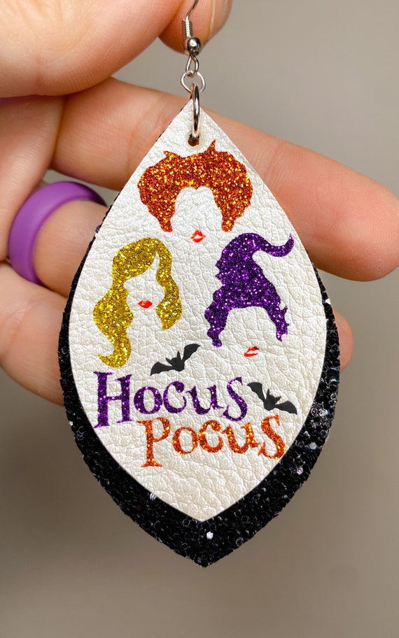 Faux leather halloween earrings deals