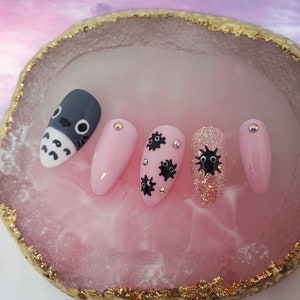 Kawaii Baby Pink Anime Press On Nails