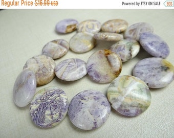 54% Off Sale Burro creek jasper smooth coin nugget beads/22x22mm/7.5 inch strand