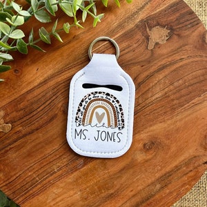 Boho Rainbow Classroom Doorbell Holder | Teacher Accessory | Teacher Keychain | Neoprene | Teacher Gift | Lanyard Accessory