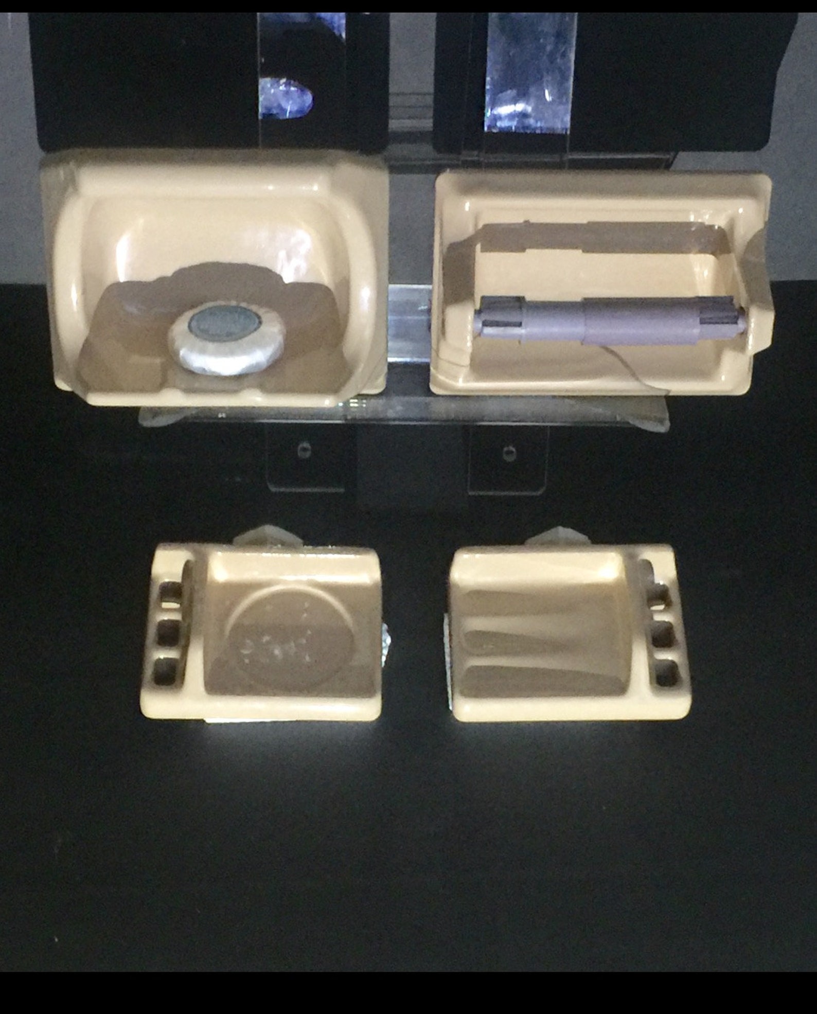 TOILET PAPER HOLDER Porcelain Ceramic Recessed 1960's Etsy