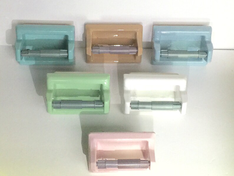 Vintage Porcelain TOILET ROLL HOLDER Ceramic Recessed Etsy