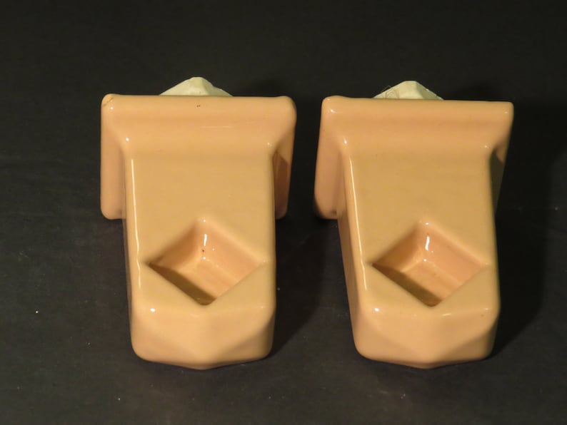 Vintage 1960's Porcelain Ceramic TOWEL BAR ENDS New Etsy