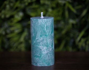 Aquamarine Candle Rustic Large Unity Candles Organic candles Weddings Gift Eco Candles Natural Candle Ceremony Candle Wide Pillar Candle