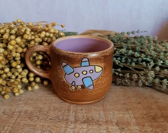Рlane cup Pottery mug Ethno mug Coffee cup Rustic mug Brown cup Pottery cup Ceramic cup Clay Tea cup Coffee Mug Ceramic mug Thrown mug