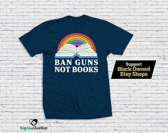 Camiseta Ban Guns Not Books // Estilo suave // Manga larga // Sudadera con capucha // Camiseta de justicia social