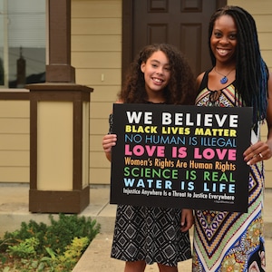 We Believe Yard Sign // 2-Sided // The Original // Black Lives Matter // Black Owned Business // Lawn Protest Sign image 2