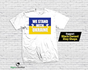 Estamos con Ucrania // Estilo suave // Detener guerras// Resistencia // Camiseta de justicia social