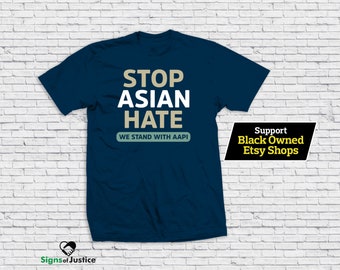 Camiseta Stop Asian Hate // Estilo suave // Nuestros hijos no serán borrados // Camiseta de justicia social