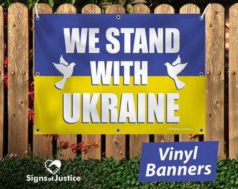 Pancarta de vinilo: apoyamos a Ucrania
