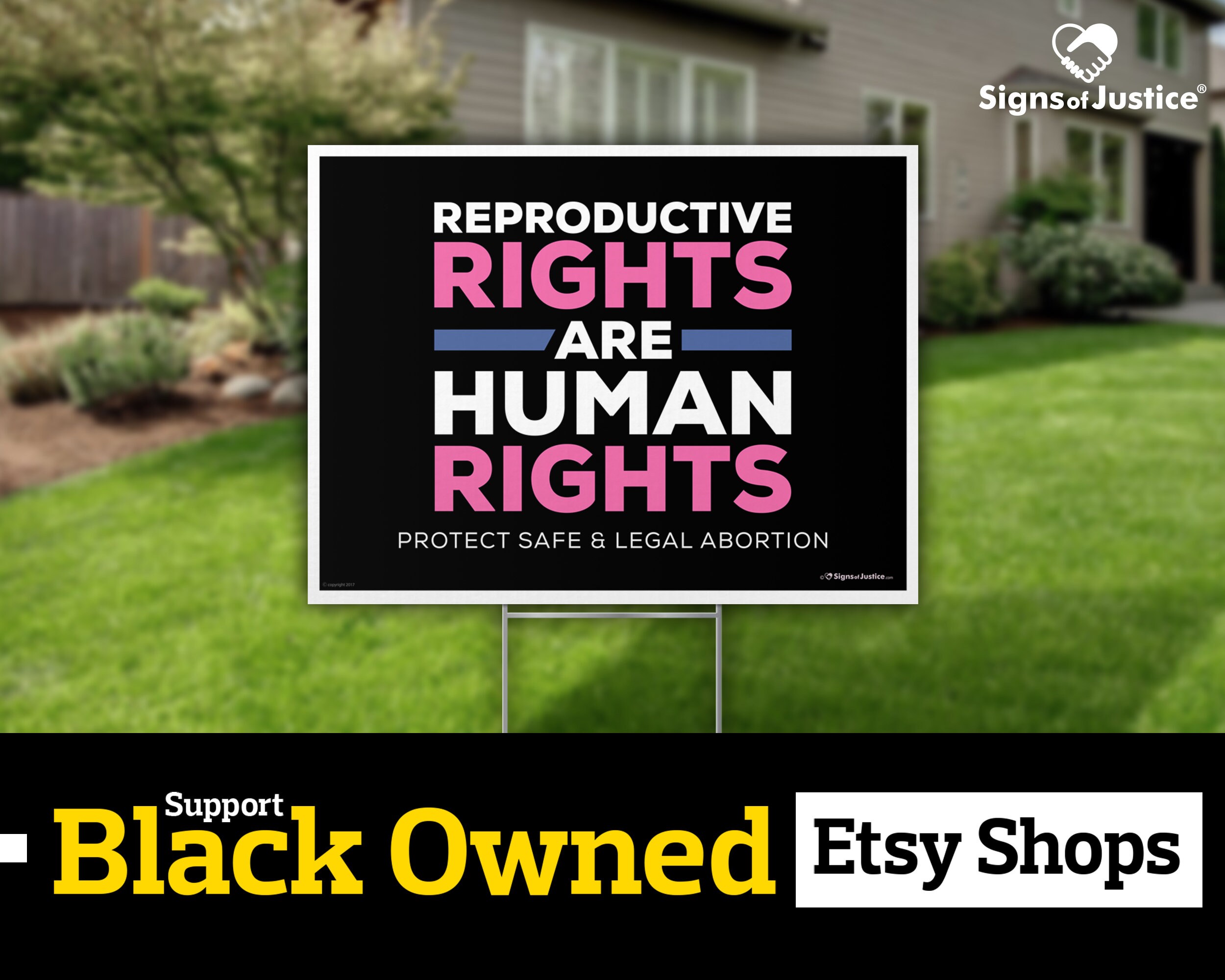 Reproductive Rights Yard Sign // 2sided // Women's Rights Etsy
