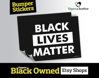 Black Lives Matter Bumper Sticker // 6”x4.5” // Protective Gloss Layer // Social Justice Display // BLM Car Decal